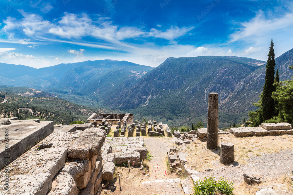 Ancient ruins in Delphi