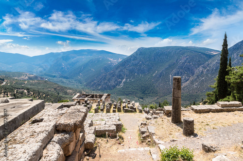 Ancient ruins in Delphi