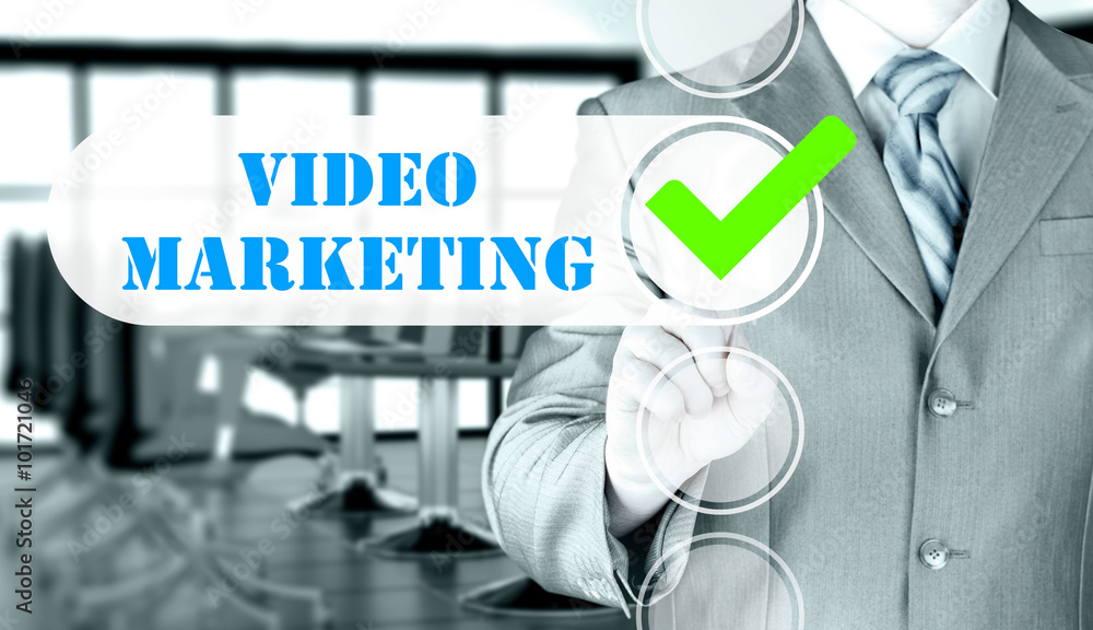 business man pressing checkbox Video Marketing business man pressing checkbox Video Marketing