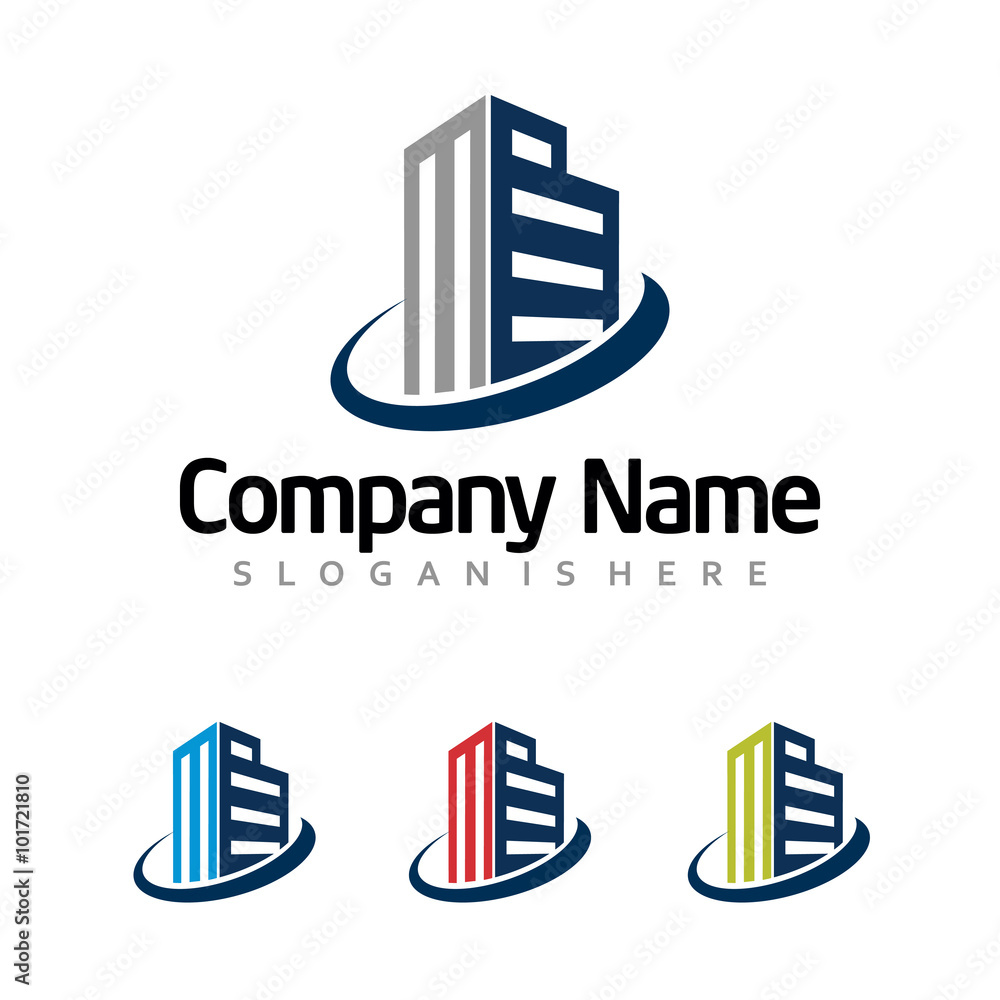 Obraz premium Hotel Apartment Office - Commercial Building Logo