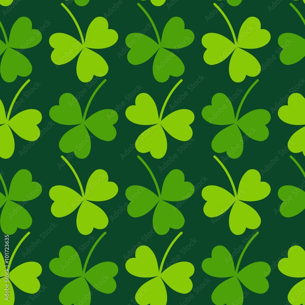 Cloverleaf Seamless Saint Patrick's Day Pattern Cloverleaf Seamless Saint Patrick's Day Pattern