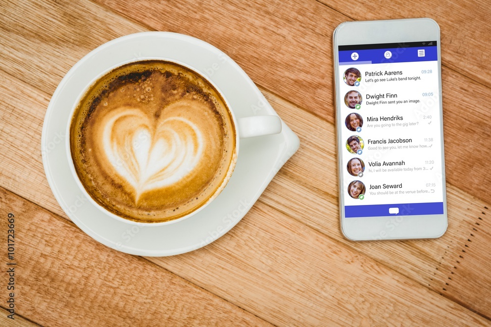 Fotografie Composite image of smartphone app menu