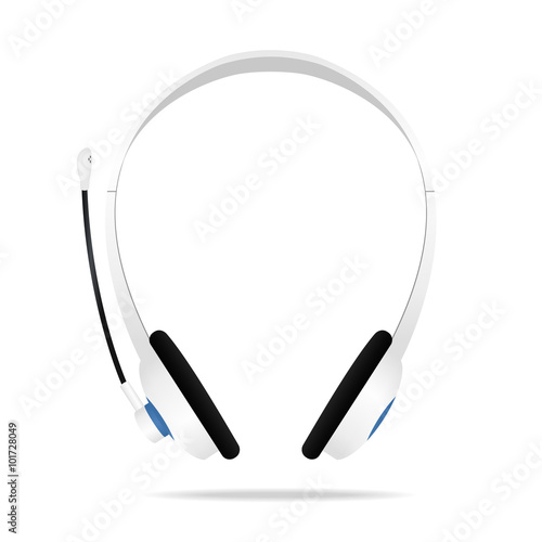 Realistic White Headphones