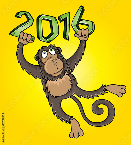 Chinese year 2016 and the Monkey design vector illustration photo