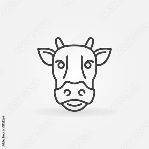 Cow line icon