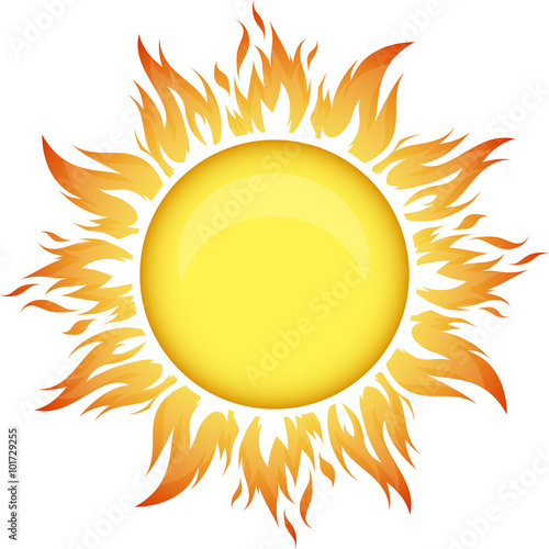 Decorative vector bright colorful sun symbol for your decor © Anton Shpak