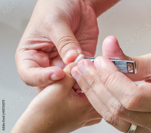 Child s nail clipping