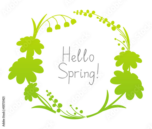 Wallpaper Mural Spring floral frame with place for Your text  Torontodigital.ca