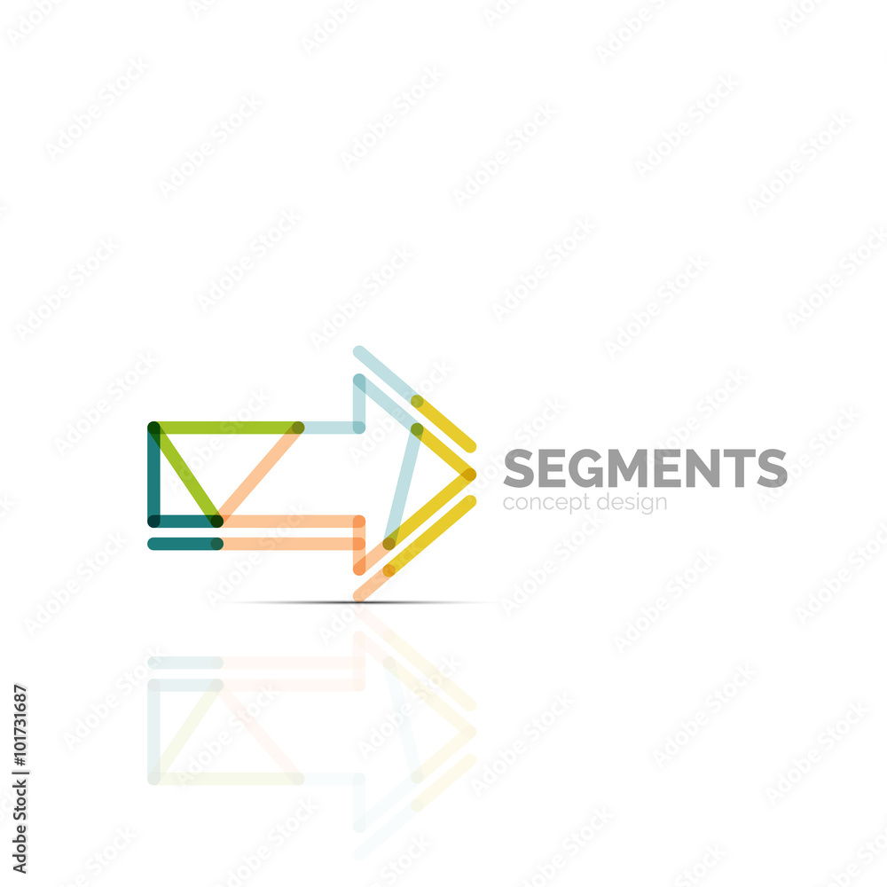 Arrow icon vector logo. Company branding element Arrow icon vector logo. Company branding element