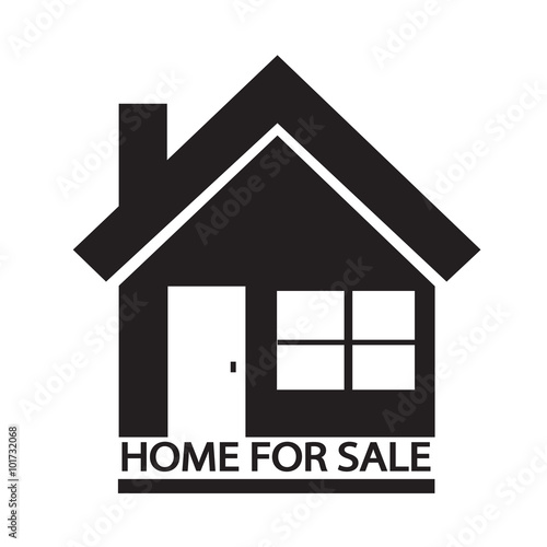 Home For Sale icon Illustration design © IconWeb