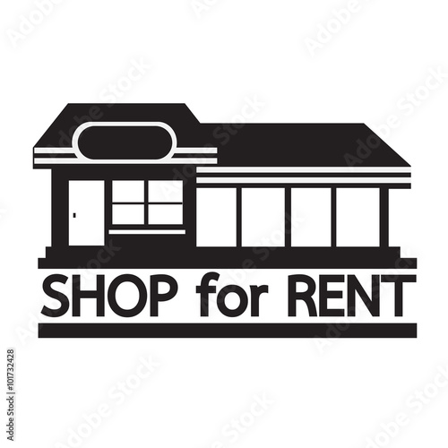 shop for rent icon Illustration design