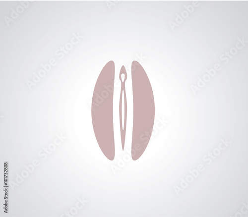 Vagina Symbol Emblem. Vector Illustration