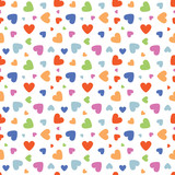 Valentine Heart Colored Seamless Pattern
