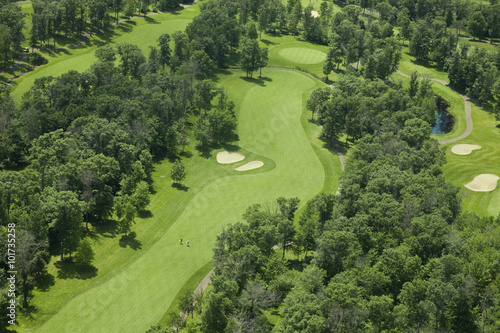 Aerial view of a golf course © Daniel Thornberg
