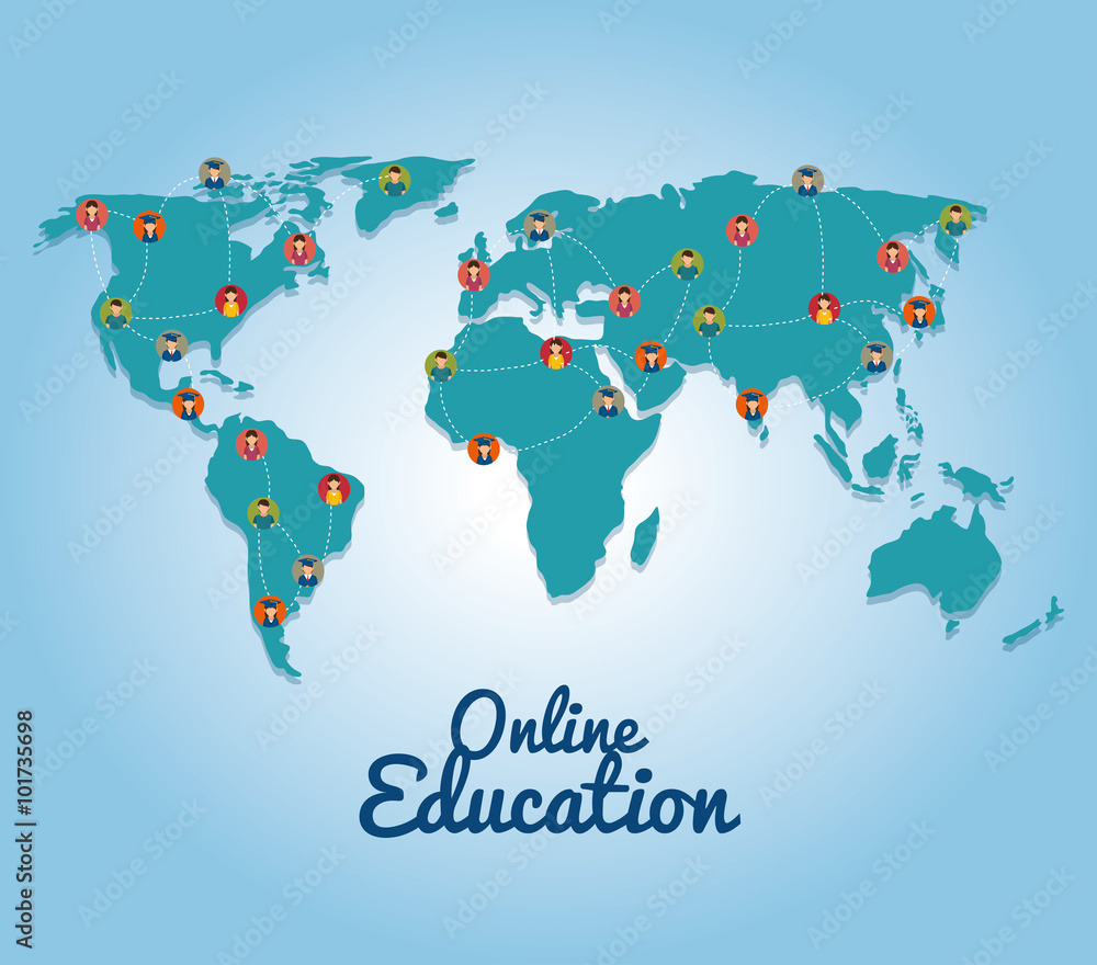Naklejka premium eLearning and education