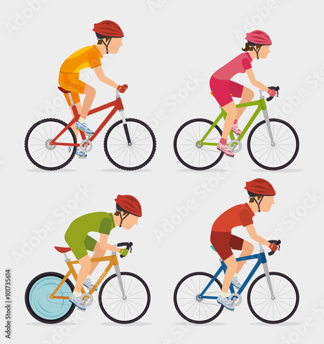 Bike and cyclism graphic design