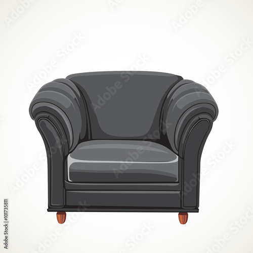 black vector isolated leather armchair