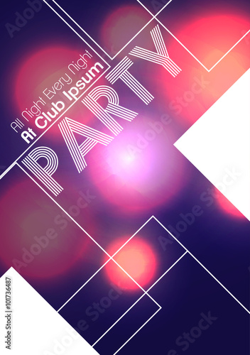 
Abstract Party Flyer - Vector Illustration
