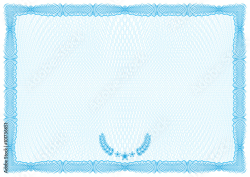 Certificate. Vector pattern that is used in currency and diplomas