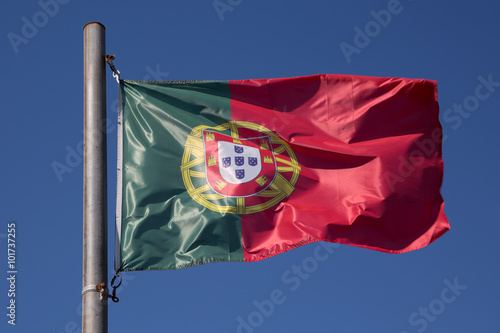 Flag of Portugal in the wind, Portugal