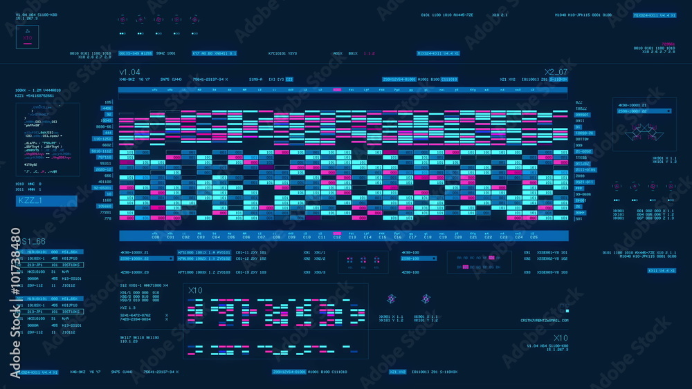 Clean User Interface Screen Sci-Fi Computer GUI