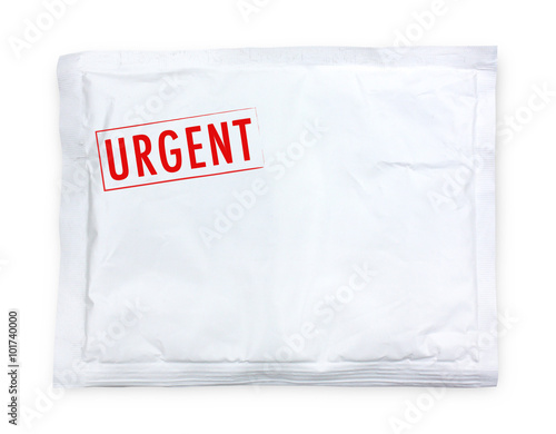 Enveloppe blanche matelassée "Urgent"