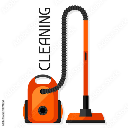 Housekeeping background with vacuum cleaner. Image can be used on advertising booklets, banners, flayers, article, social media