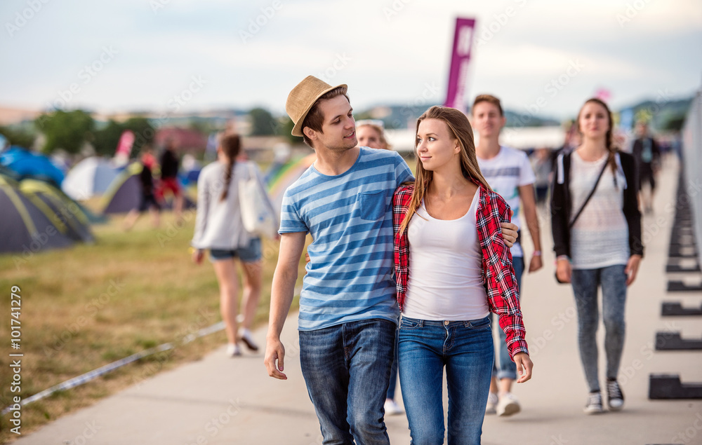Teens at summer festival
