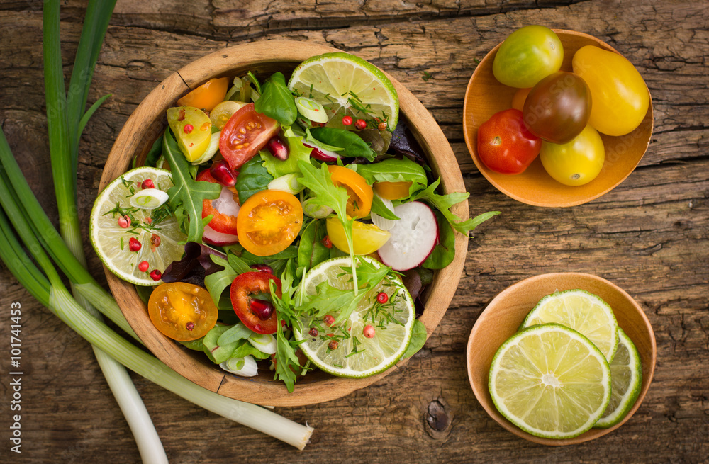 Healthy fresh salad on the table Healthy fresh salad on the table