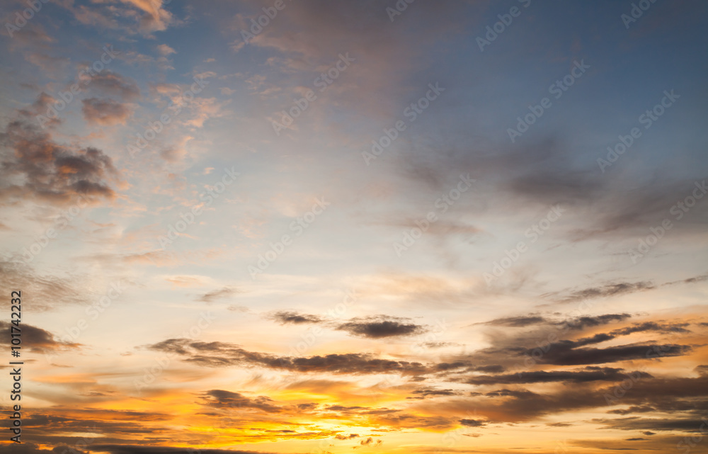colorful dramatic sky with cloud at sunset colorful dramatic sky with cloud at sunset