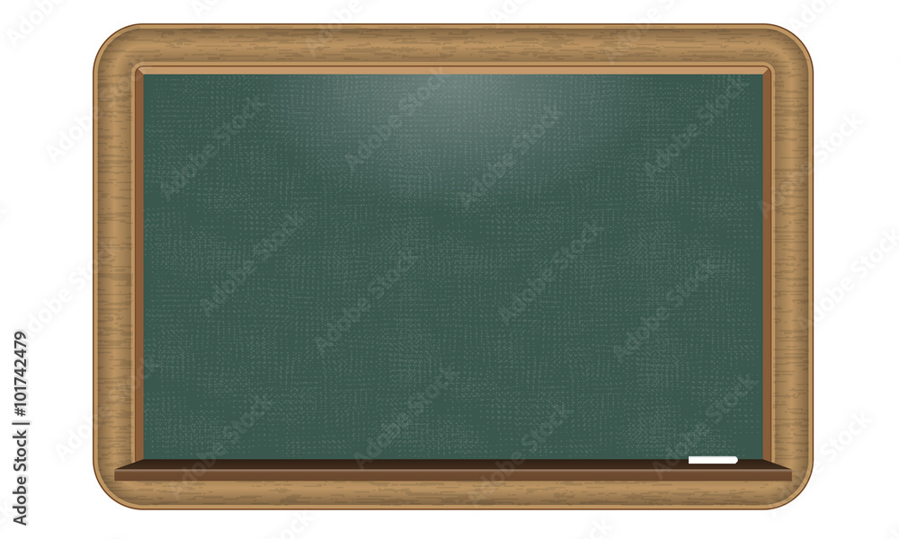 Illustrated Vector green chalkboard with nice realistic wood border. Illustrated Vector green chalkboard with nice realistic wood border.