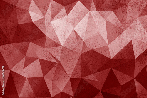 Tableau sur toile Grunge red polygonal vintage old background.