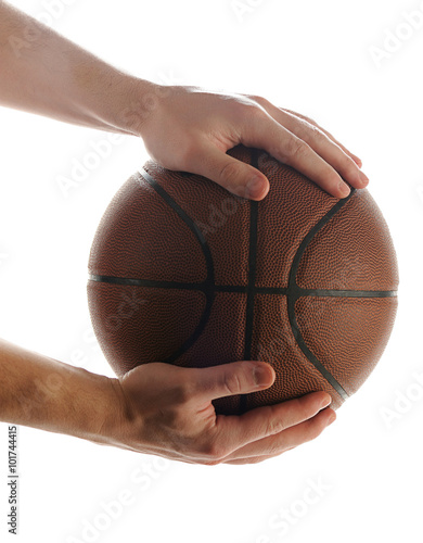 basketball ball in hands