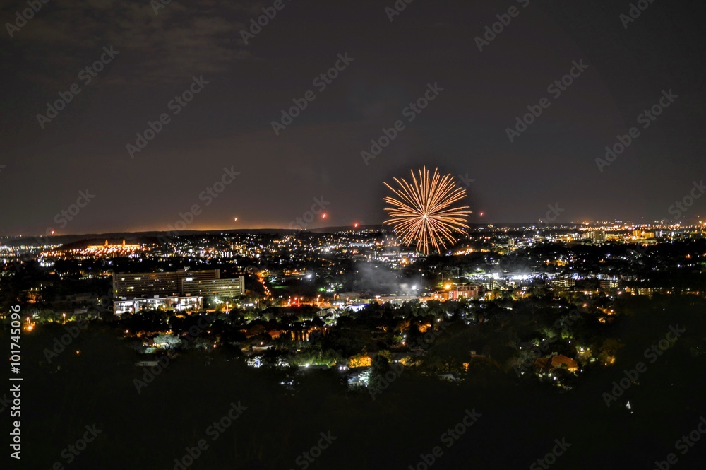 Ταπετσαρία fireworks over Pretoria city