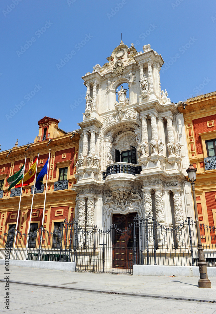 Sevilla, Palacio de San Telmo, Sede de la presidencia de la Junta de Andalucía, España