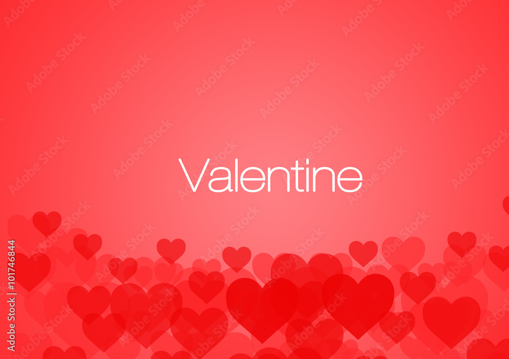 Valentine Heart red background