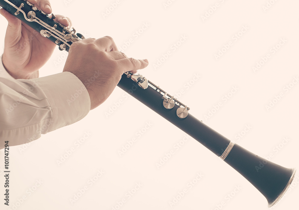Fotografie Man playing a clarinet