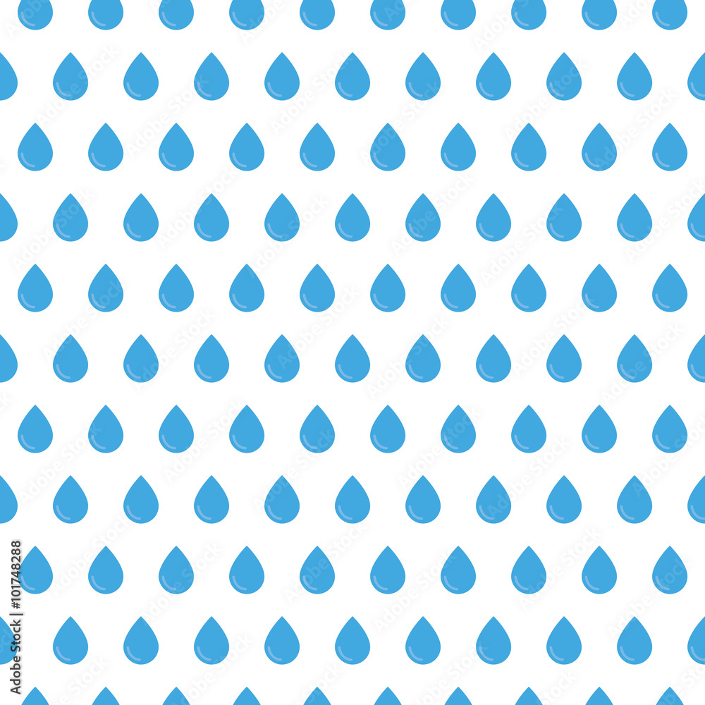 Rain Drop Pattern. Drops Background in Vector