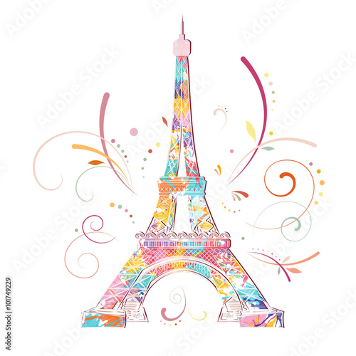 Eiffel tower  romantic background