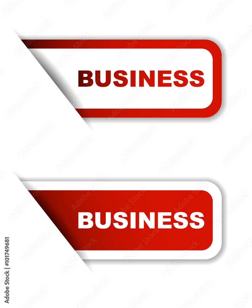 red vector paper sticker business (two version) red vector paper sticker business (two version)