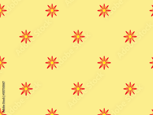 Seamless yellow background with petty flowers © kakca22