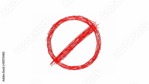 stop motion hand drawn stop sign on white background, NTSC, 30 fps, 7 seconds