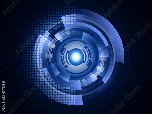Blue Abstract Technology Background Vector Illustration