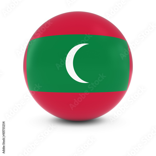 Free Download Maldivian Flag Ball - Flag of the Maldives on Isolated Sphere - GFXLoad