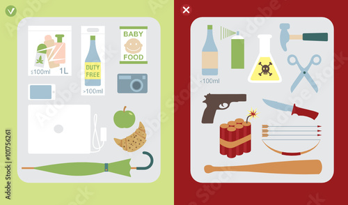Restricted and prohibited items in hand baggage on the flight