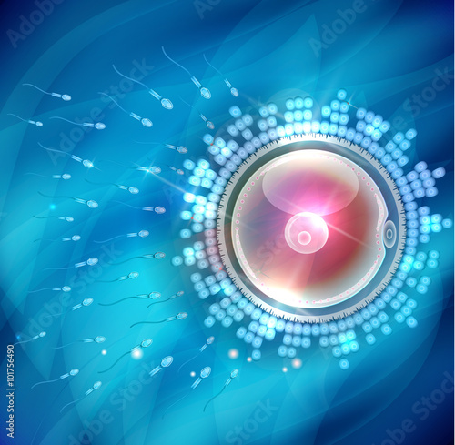 Ovum fertilization beautiful abstract background 