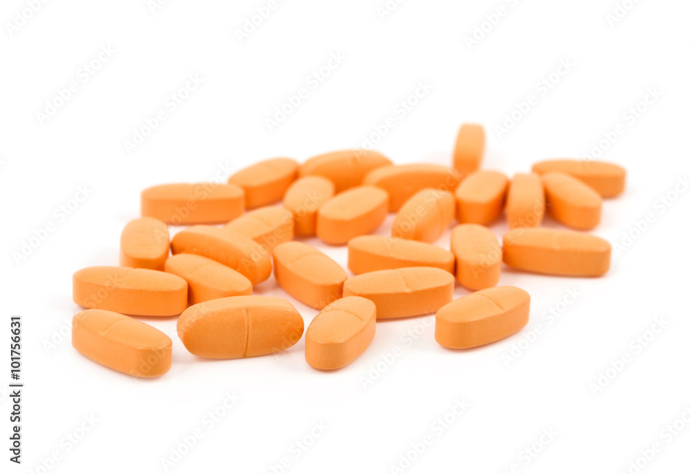 vitamins on a white background vitamins on a white background