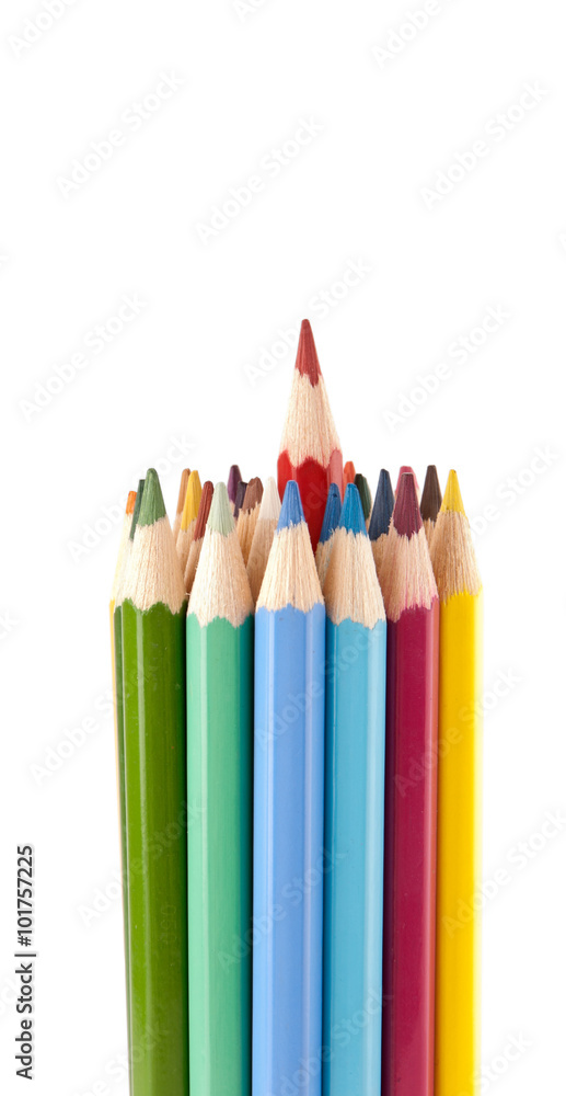 red pencil will be pulled out from a set of crayons red pencil will be pulled out from a set of crayons