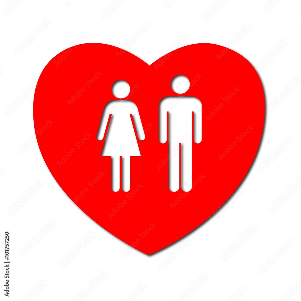 Couple in heart, Valentine's day Couple in heart, Valentine's day