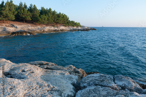 Rocky coast on peninsula Kamenjak in Croatia
